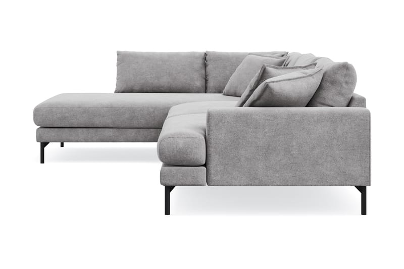Menard Premium 5-sits Vänstervänd L-formad Djup Schäslongsoffa i Chenille - Grå - Möbler - Soffa - Divansoffa & schäslongsoffa