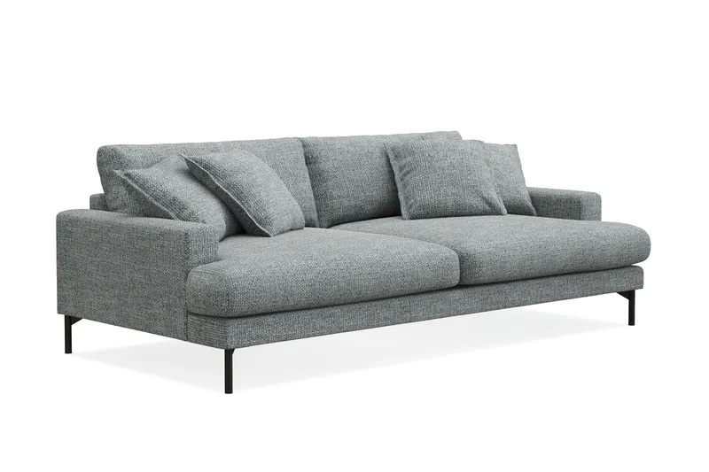 Menard Premium 4-sits Djup Soffa i Chenille - Grå/Blå - Möbler - Soffa - 4 sits soffa