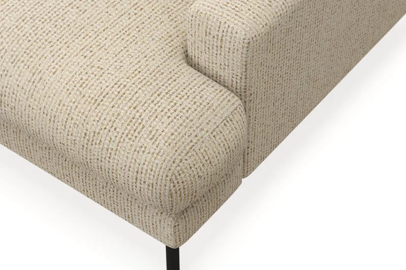 Menard Premium 5-sits Vänstervänd L-formad Djup Schäslongsoffa i Chenille - Beige - Möbler - Soffa - Divansoffa & schäslongsoffa