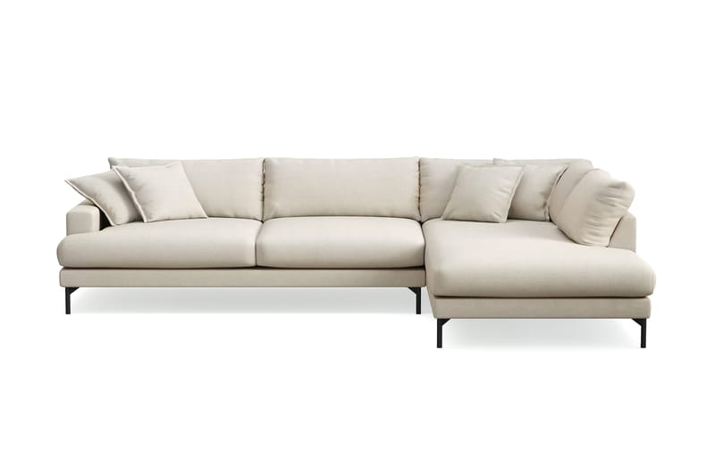 Menard Premium 5-sits Högervänd L-formad Djup Schäslongsoffa i Tyg, Beige