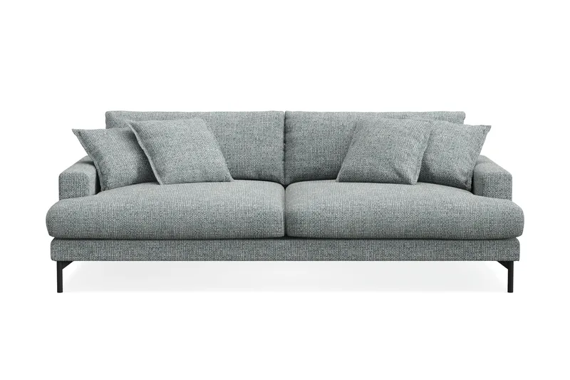 Menard Premium 4-sits Djup Soffa i Chenille - Grå/Blå - Möbler - Soffa - 4 sits soffa