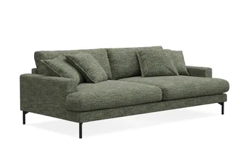 Menard Premium 4-sits Djup Soffa i Chenille - Grön - Möbler - Soffa - 4 sits soffa