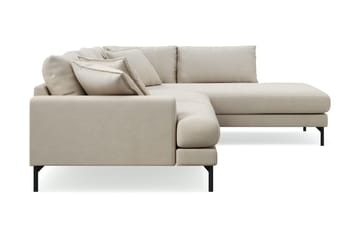 Menard Premium 5-sits Högervänd L-formad Djup Schäslongsoffa i Tyg - Beige - Möbler - Soffa - Divansoffa & schäslongsoffa