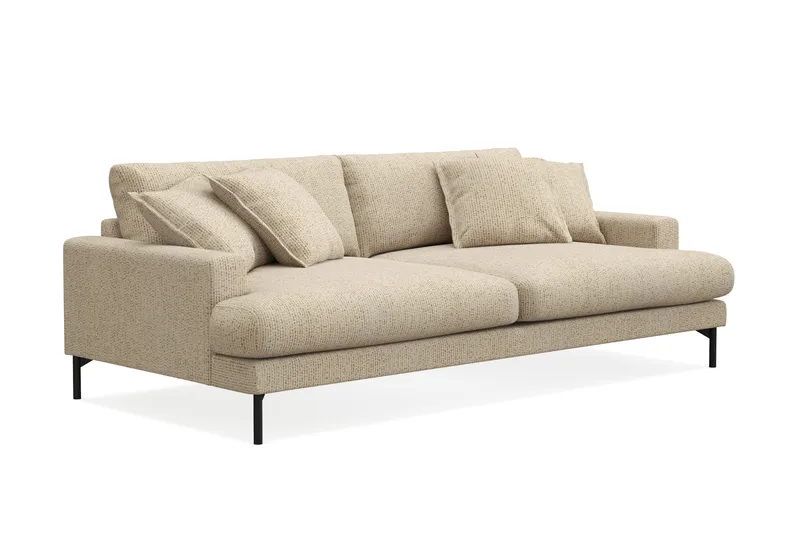 Menard Premium 4-sits Djup Soffa i Chenille - Beige - Möbler - Soffa - 4 sits soffa