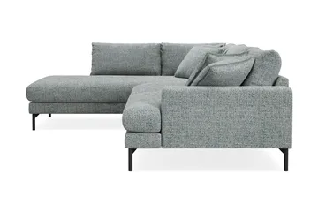 Menard Premium 5-sits Vänstervänd L-formad Djup Schäslongsoffa i Chenille - Grå/Blå - Möbler - Soffa - Divansoffa & schäslongsoffa