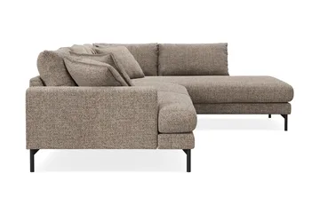 Menard Premium 5-sits Högervänd L-formad Djup Schäslongsoffa i Chenille - Brun - Möbler - Soffa - Divansoffa & schäslongsoffa
