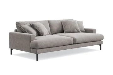 Menard Premium 4-sits Djup Soffa i Chenille - Grå/Brun - Möbler - Soffa - 4 sits soffa