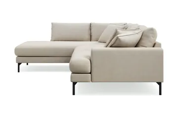 Menard Premium 5-sits Vänstervänd L-formad Djup Schäslongsoffa i Tyg - Beige - Möbler - Soffa - Divansoffa & schäslongsoffa