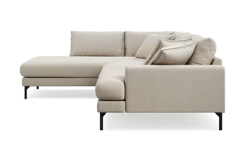Menard Premium 5-sits Vänstervänd L-formad Djup Schäslongsoffa i Tyg - Beige - Möbler - Soffa - Divansoffa & schäslongsoffa