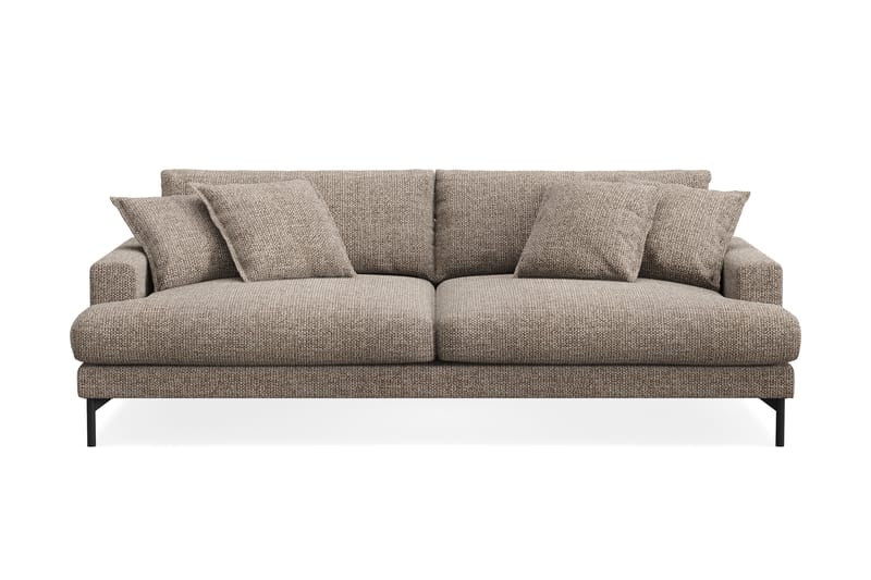 Menard Premium 4-sits Djup Soffa i Chenille - Brun - Möbler - Soffa - 4 sits soffa