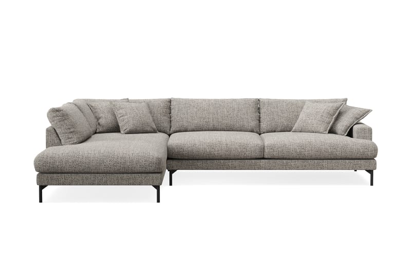 Menard Premium 5-sits Vänstervänd L-formad Djup Schäslongsoffa i Chenille - Grå - Möbler - Soffa - Divansoffa & schäslongsoffa