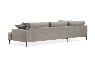 Menard Premium 5-sits Vänstervänd L-formad Djup Schäslongsoffa i Chenille - Grå - Möbler - Soffa - Divansoffa & schäslongsoffa