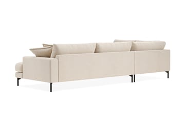 Menard Premium 5-sits Vänstervänd L-formad Djup Schäslongsoffa i Chenille - Ljusbeige - Möbler - Soffa - Divansoffa & schäslongsoffa