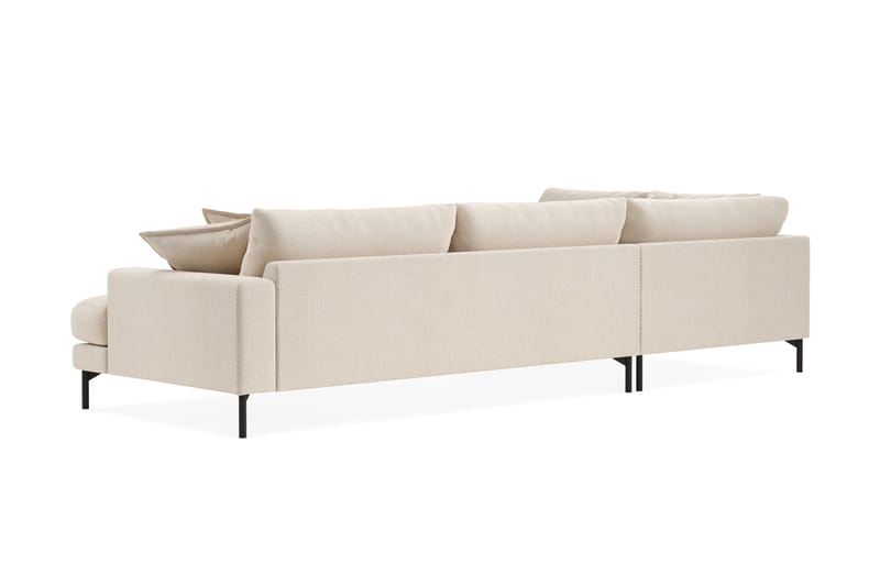 Menard Premium 5-sits Vänstervänd L-formad Djup Schäslongsoffa i Chenille - Ljusbeige - Möbler - Soffa - Divansoffa & schäslongsoffa