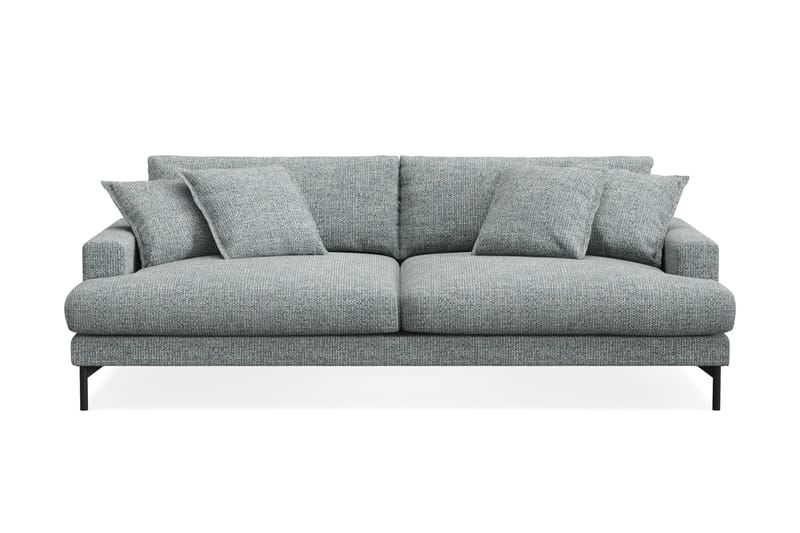 Menard Premium 4-sits Djup Soffa i Chenille - Grå/Blå - Möbler - Soffa - 4 sits soffa