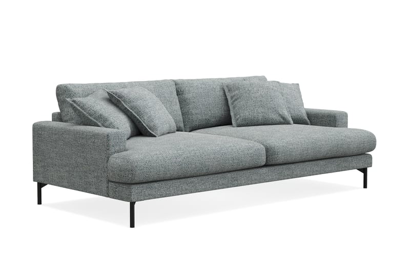 Menard Premium 4-sits Djup Soffa i Chenille - Grå/Blå - Möbler - Soffa - 4 sits soffa