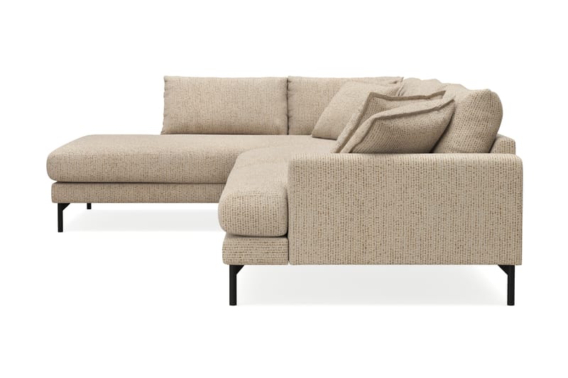 Menard Premium 5-sits Vänstervänd L-formad Djup Schäslongsoffa i Chenille - Beige - Möbler - Soffa - Divansoffa & schäslongsoffa