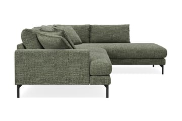 Menard Premium 5-sits Högervänd L-formad Djup Schäslongsoffa i Chenille - Grön - Möbler - Soffa - Divansoffa & schäslongsoffa