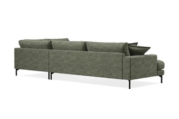 Menard Premium 5-sits Högervänd L-formad Djup Schäslongsoffa i Chenille - Grön - Möbler - Soffa - Divansoffa & schäslongsoffa