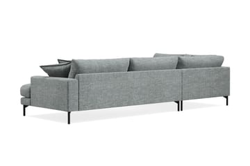 Menard Premium 5-sits Vänstervänd L-formad Djup Schäslongsoffa i Chenille - Grå/Blå - Möbler - Soffa - Divansoffa & schäslongsoffa