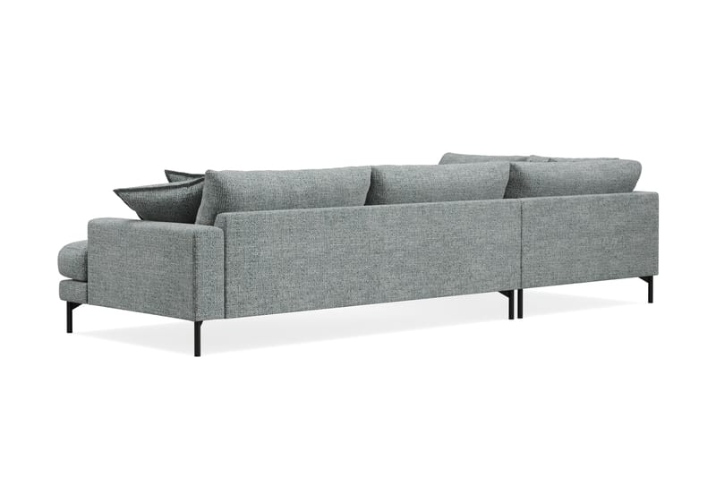 Menard Premium 5-sits Vänstervänd L-formad Djup Schäslongsoffa i Chenille - Grå/Blå - Möbler - Soffa - Divansoffa & schäslongsoffa
