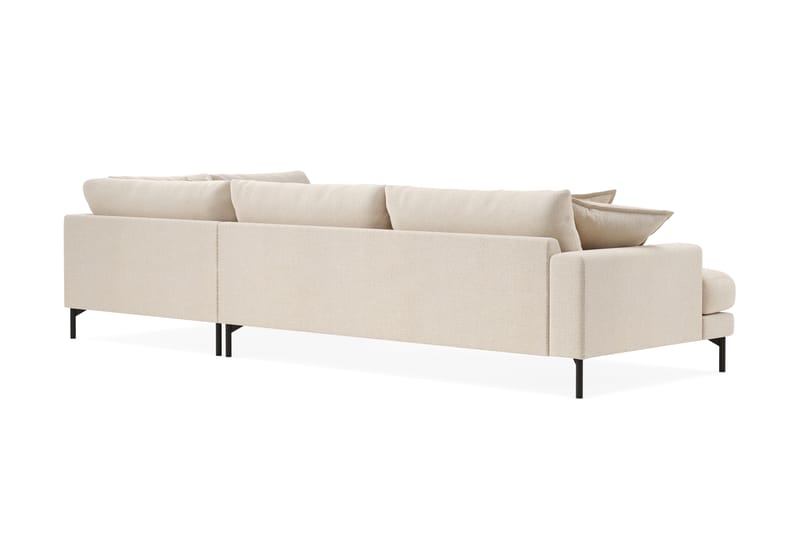 Menard Premium 5-sits Högervänd L-formad Djup Schäslongsoffa i Chenille - Ljusbeige - Möbler - Soffa - Divansoffa & schäslongsoffa