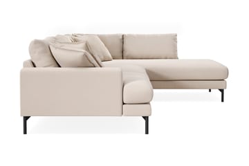Menard Premium 5-sits Högervänd L-formad Djup Schäslongsoffa i Bouclé - Ljusbeige - Möbler - Soffa - Divansoffa & schäslongsoffa