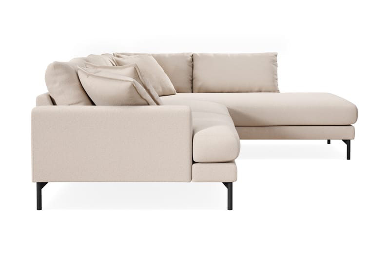 Menard Premium 5-sits Högervänd L-formad Djup Schäslongsoffa i Bouclé - Ljusbeige - Möbler - Soffa - Divansoffa & schäslongsoffa