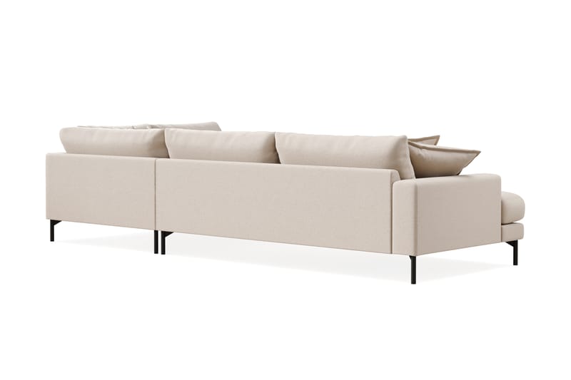 Menard Premium 5-sits Högervänd L-formad Djup Schäslongsoffa i Bouclé - Ljusbeige - Möbler - Soffa - Divansoffa & schäslongsoffa