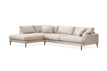 Menard Premium 5-sits Vänstervänd L-formad Djup Schäslongsoffa i Bouclé - Ljusbeige - Möbler - Soffa - Divansoffa & schäslongsoffa