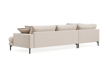 Menard Premium 5-sits Vänstervänd L-formad Djup Schäslongsoffa i Bouclé - Ljusbeige - Möbler - Soffa - Divansoffa & schäslongsoffa