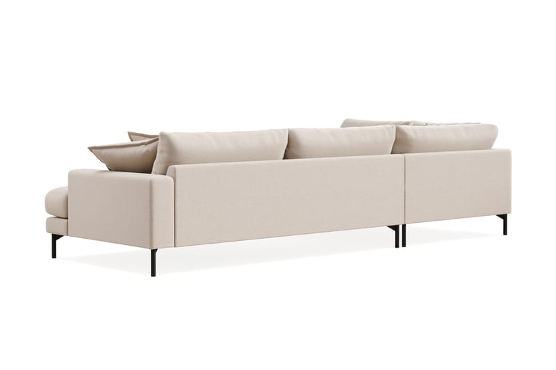 Menard Premium 5-sits Vänstervänd L-formad Djup Schäslongsoffa i Bouclé - Ljusbeige - Möbler - Soffa - Divansoffa & schäslongsoffa