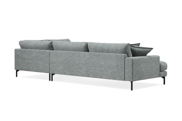 Menard Premium 5-sits Högervänd L-formad Djup Schäslongsoffa i Chenille - Grå/Blå - Möbler - Soffa - Divansoffa & schäslongsoffa