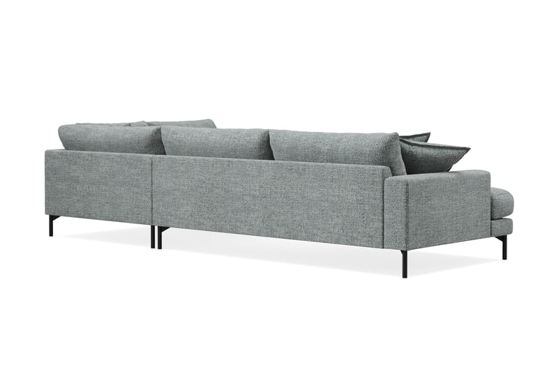 Menard Premium 5-sits Högervänd L-formad Djup Schäslongsoffa i Chenille - Grå/Blå - Möbler - Soffa - Divansoffa & schäslongsoffa