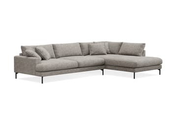 Menard Premium 5-sits Högervänd L-formad Djup Schäslongsoffa i Chenille - Grå - Möbler - Soffa - Divansoffa & schäslongsoffa