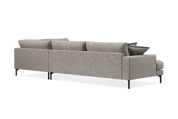 Menard Premium 5-sits Högervänd L-formad Djup Schäslongsoffa i Chenille - Grå - Möbler - Soffa - Divansoffa & schäslongsoffa