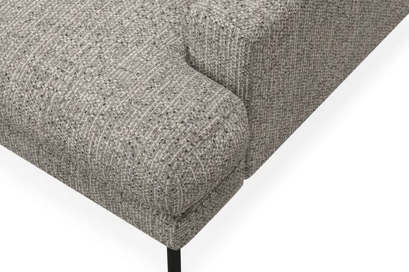 Menard Premium 5-sits Vänstervänd L-formad Djup Schäslongsoffa i Chenille - Grå - Möbler - Soffa - Divansoffa & schäslongsoffa