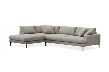 Menard Premium 5-sits Vänstervänd L-formad Djup Schäslongsoffa i Chenille - Grå - Möbler - Soffa - Divansoffa & schäslongsoffa