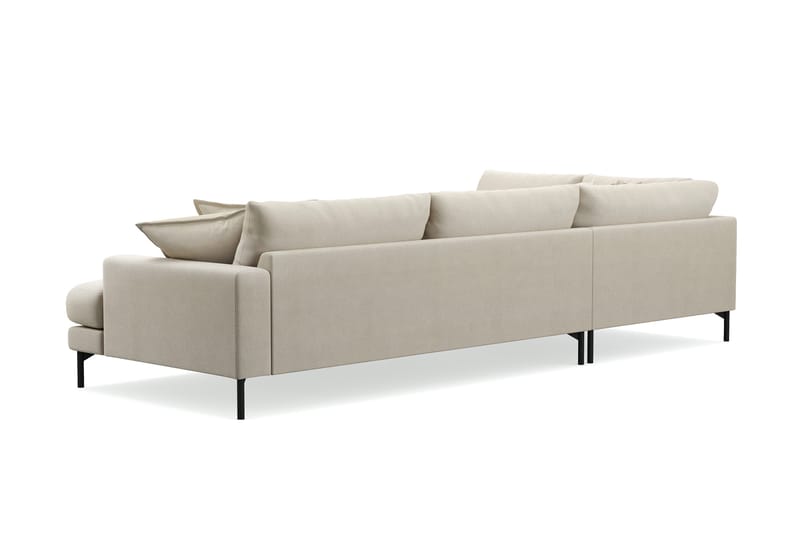 Menard Premium 5-sits Vänstervänd L-formad Djup Schäslongsoffa i Tyg - Beige - Möbler - Soffa - Divansoffa & schäslongsoffa