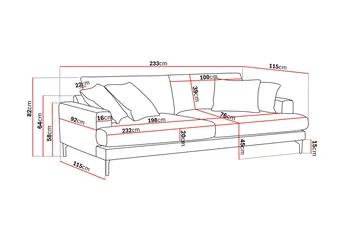 Menard Premium 4-sits Djup Soffa i Chenille - Brun - Möbler - Soffa - 4 sits soffa