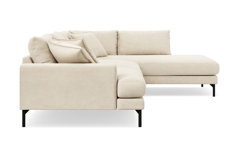 Menard Premium 5-sits Högervänd L-formad Djup Schäslongsoffa i Chenille - Beige - Möbler - Soffa - Divansoffa & schäslongsoffa