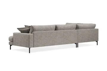Menard Premium 5-sits Vänstervänd L-formad Djup Schäslongsoffa i Chenille - Grå - Möbler - Soffa - Divansoffa & schäslongsoffa