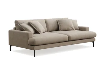 Menard Premium 4-sits Djup Soffa i Tyg - Brun - Möbler - Soffa - 4 sits soffa