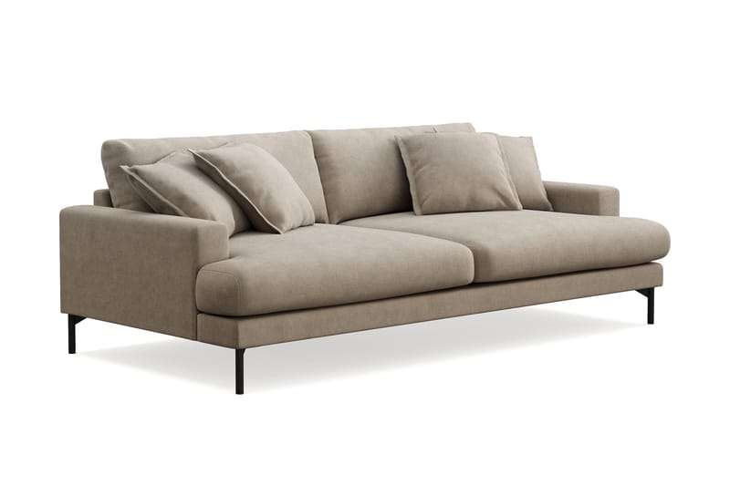 Menard Premium 4-sits Djup Soffa i Tyg - Brun - Möbler - Soffa - 4 sits soffa