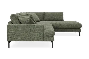 Menard Premium 5-sits Högervänd L-formad Djup Schäslongsoffa i Chenille - Grön - Möbler - Soffa - Divansoffa & schäslongsoffa