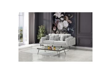 Mijara Soffa 3-sits - Grå - Möbler - Soffa - Sammetssoffa