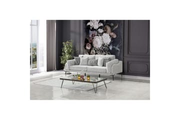 Mijara Soffa 3-sits - Grå - Möbler - Soffa - Sammetssoffa
