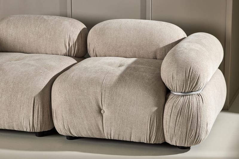 Mika 2-sits Bubblig Soffa i Tyg - Beige - Möbler - Soffa - 2 sits soffa
