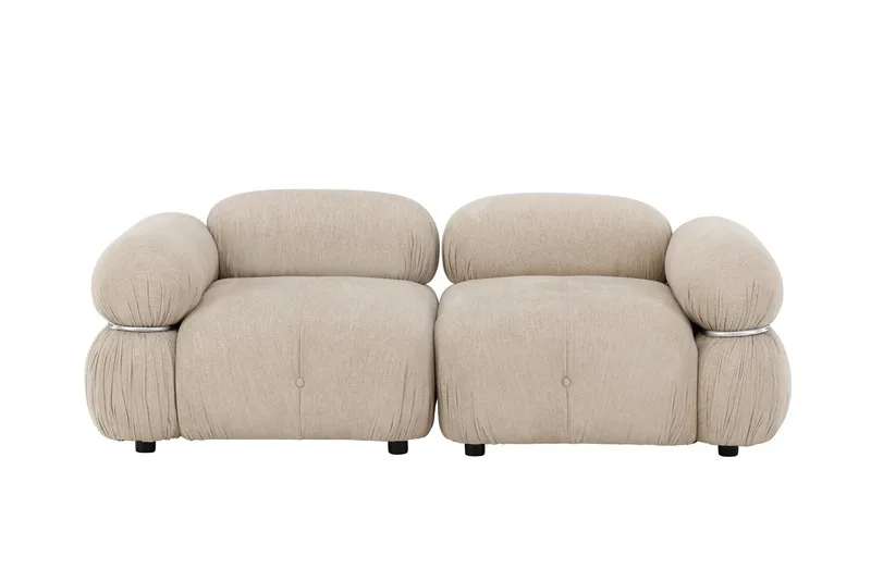 Mika 2-sits Bubblig Soffa i Tyg, Beige
