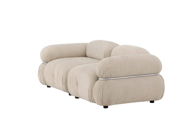 Mika 2-sits Bubblig Soffa i Tyg - Beige - Möbler - Soffa - 2 sits soffa